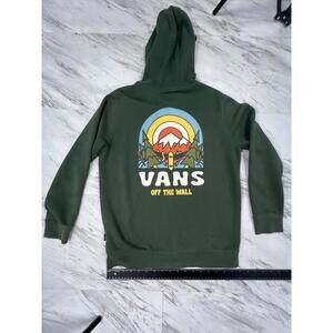 Vans Off The Wall Graphic Hoodie Forest Green Mens Large #9